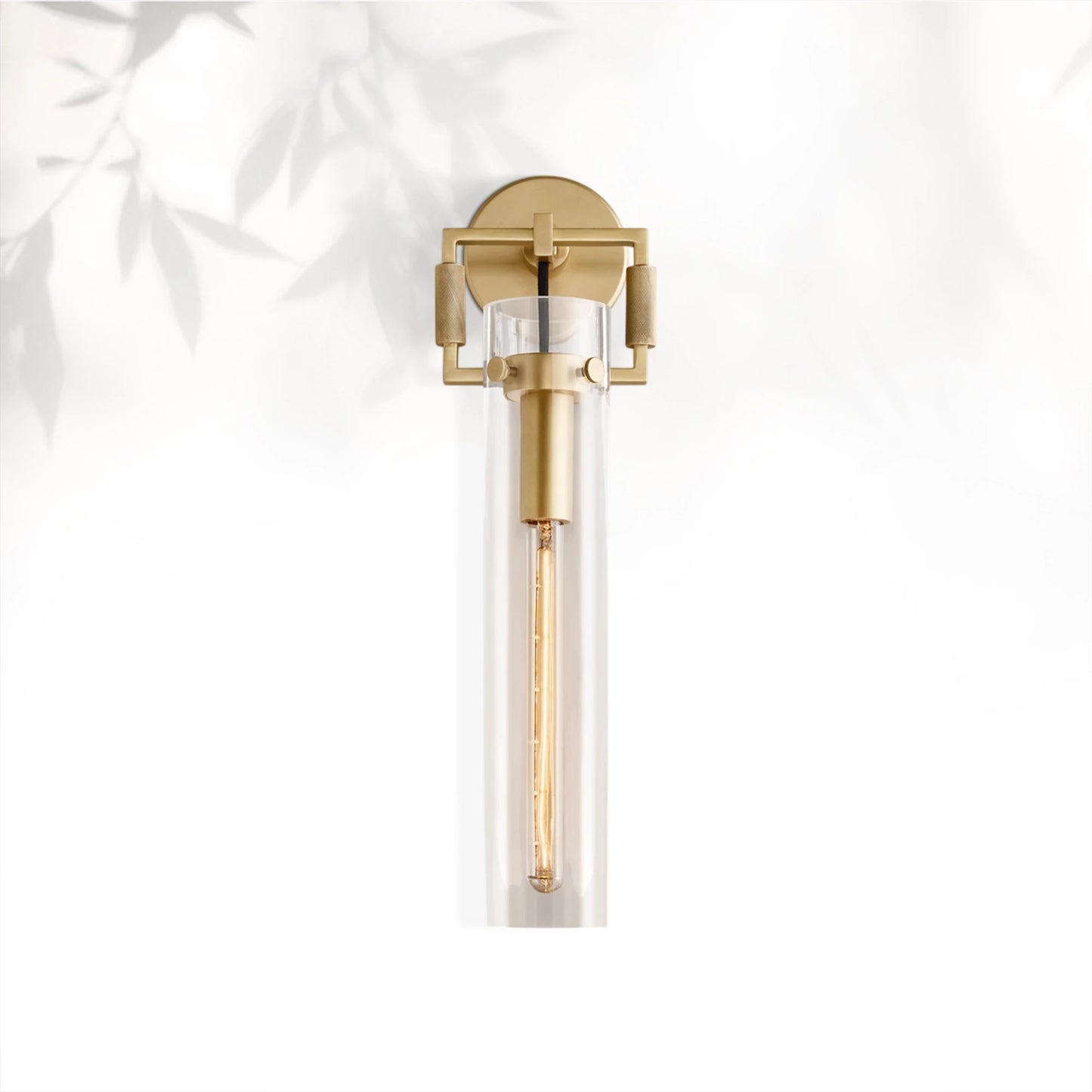 Machine Glass Cylinder Wall Sconce