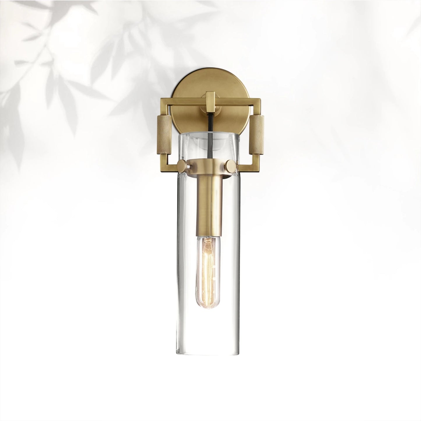 Machine Glass Cylinder Wall Sconce