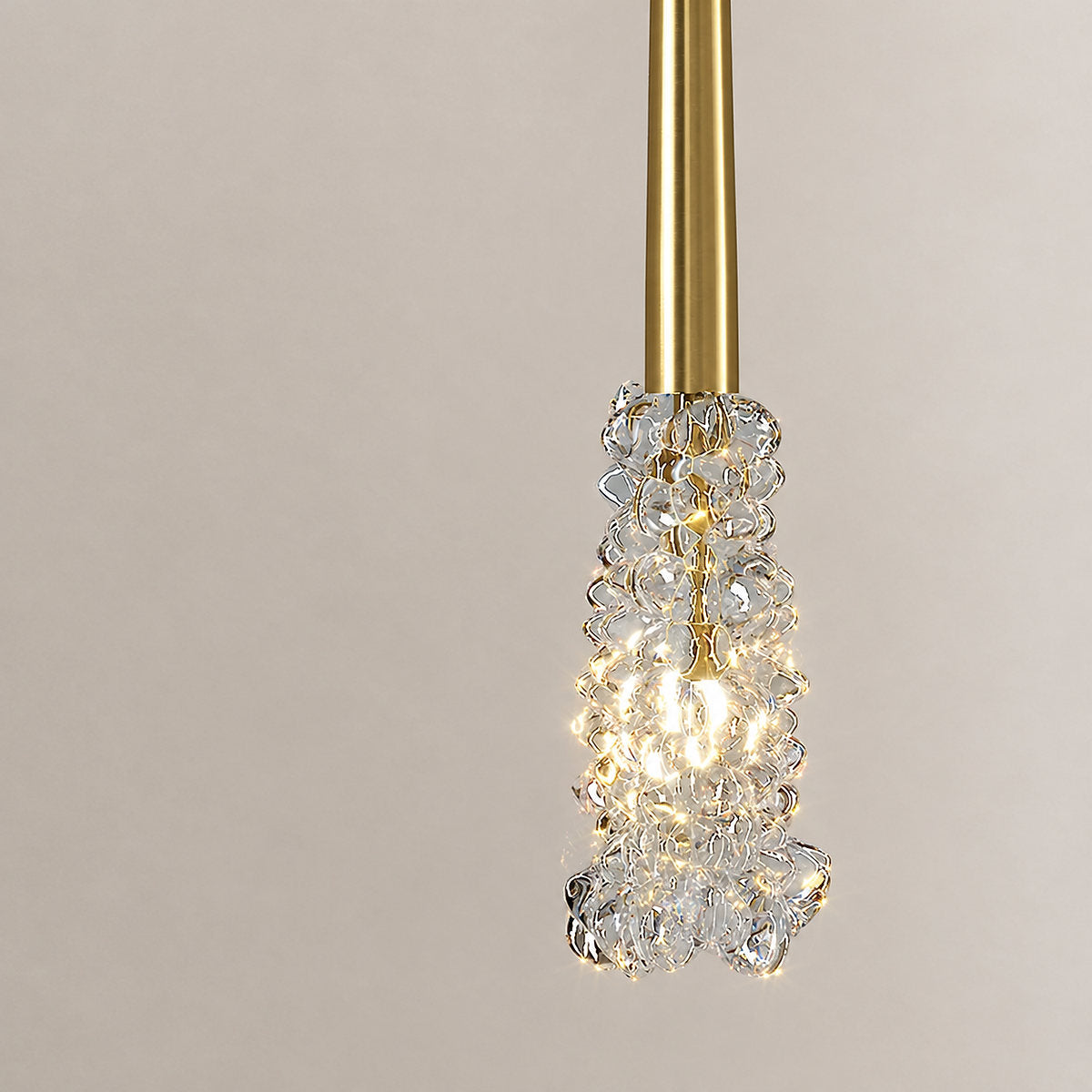 Tricolordeer Brass and Crystal Hanging Pendant Light