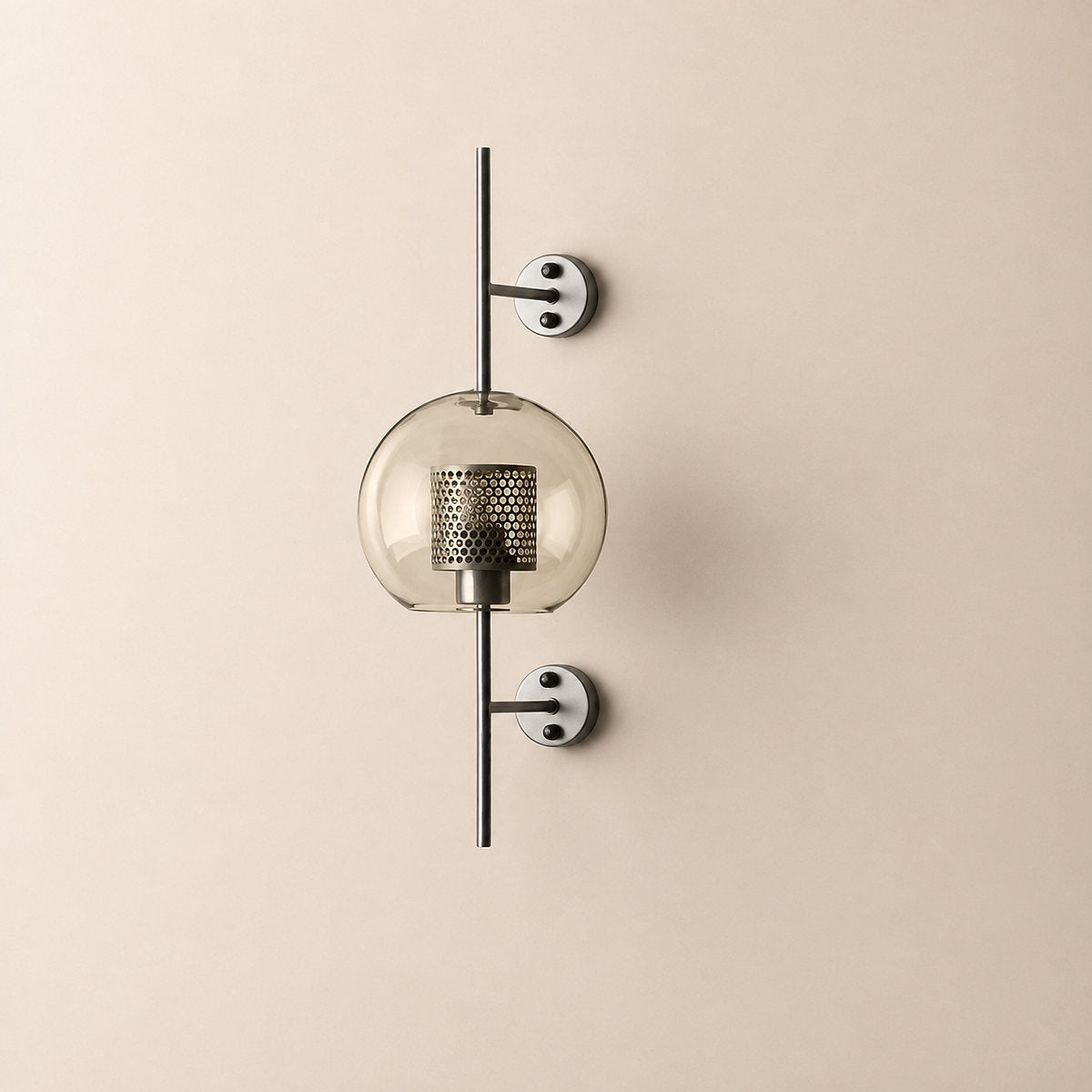 Chiswick Glass Wall Lamp, 5.1~9.8-Inch x H 21.6~30.7-Inch, Copper plating for Living Room & Dining Room