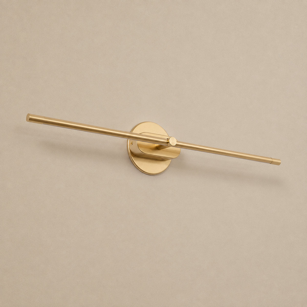 Minimalist Linear Rechargeable Wall Lamp, L 27~50-Inch x H 2-Inch, Gold, Three-Color Light & USB Charging for Bedroom & Living Room