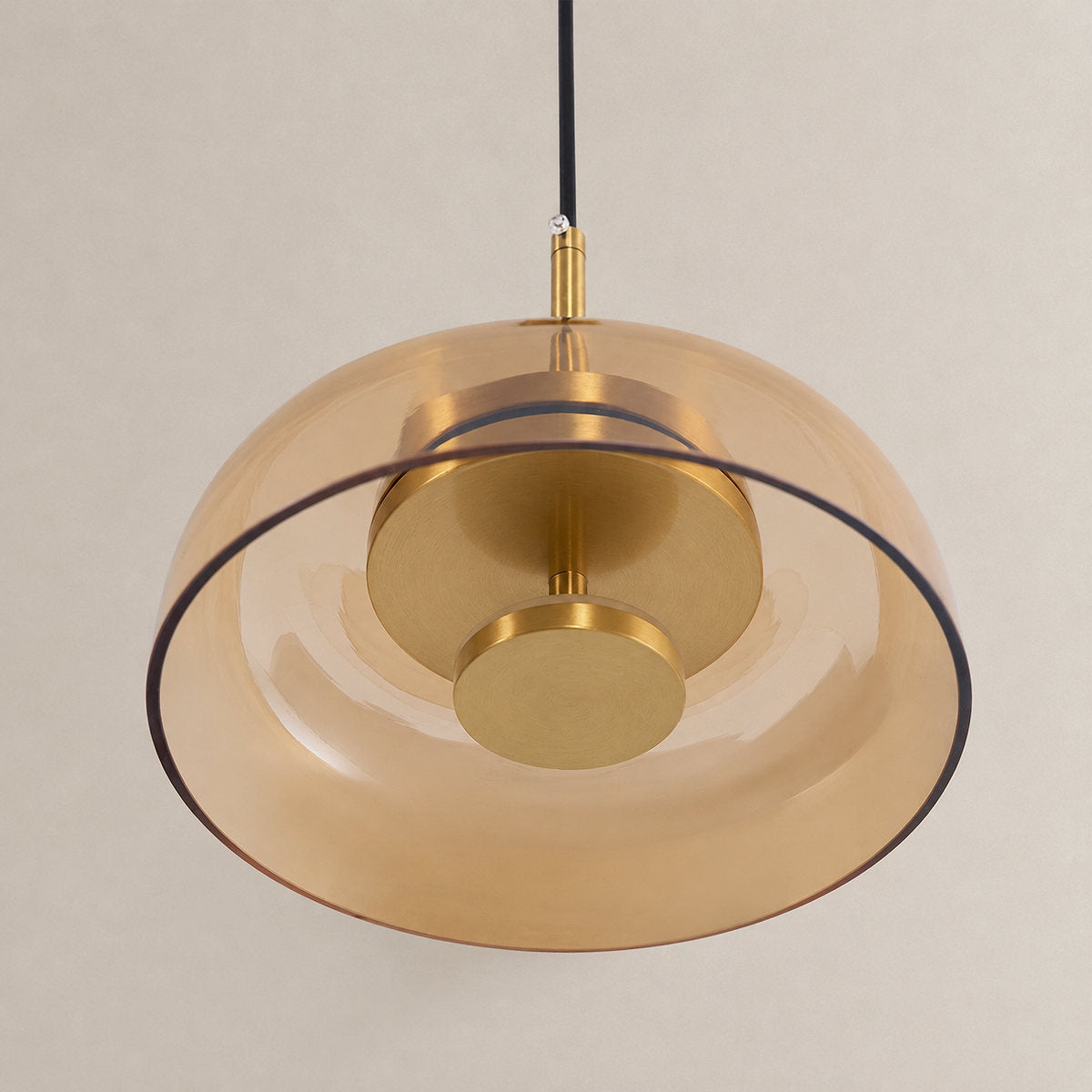 Tricolordeer Nordic Modern Round Brass Glass Pendant Light