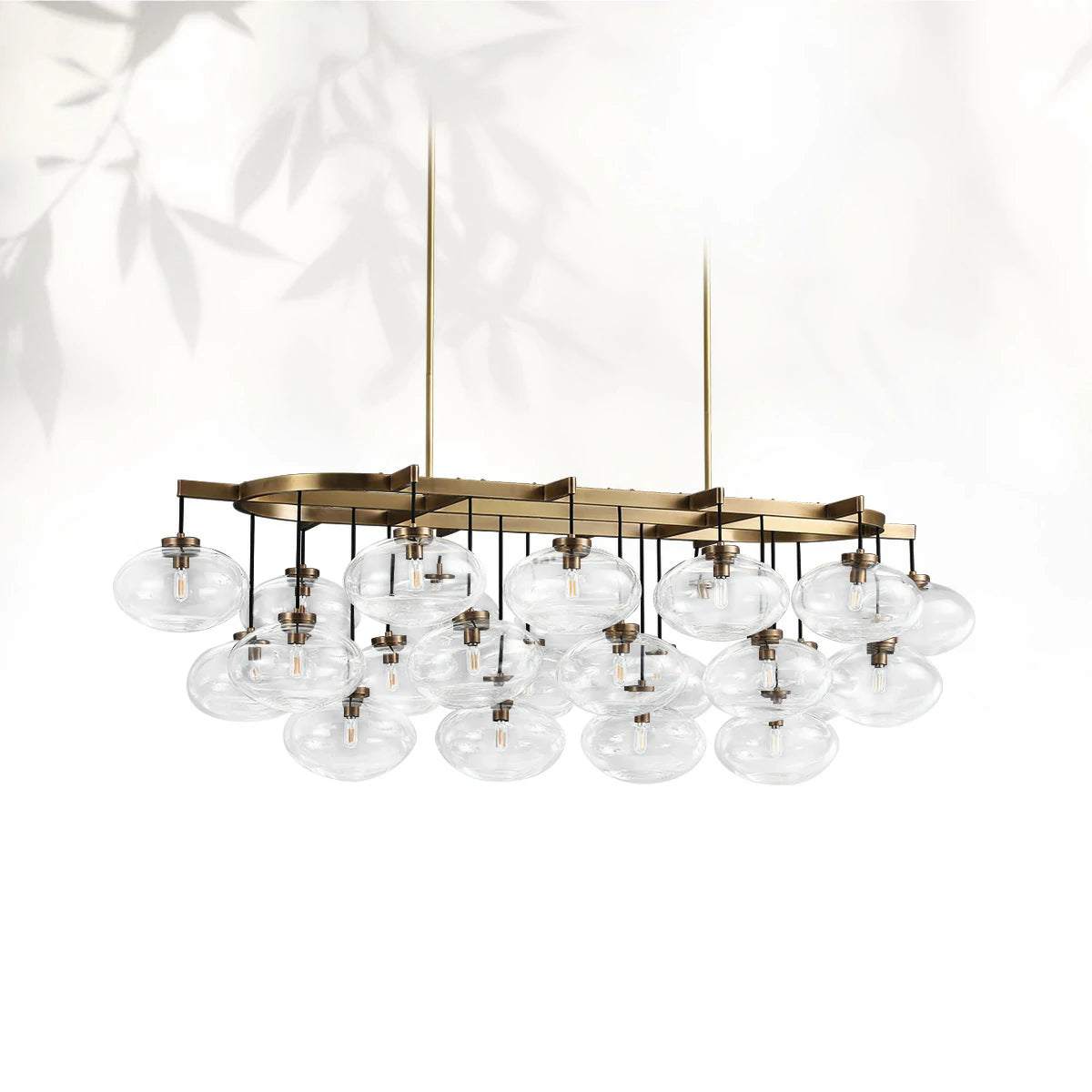 Cabrlet Clear Glass Linear Chandelier