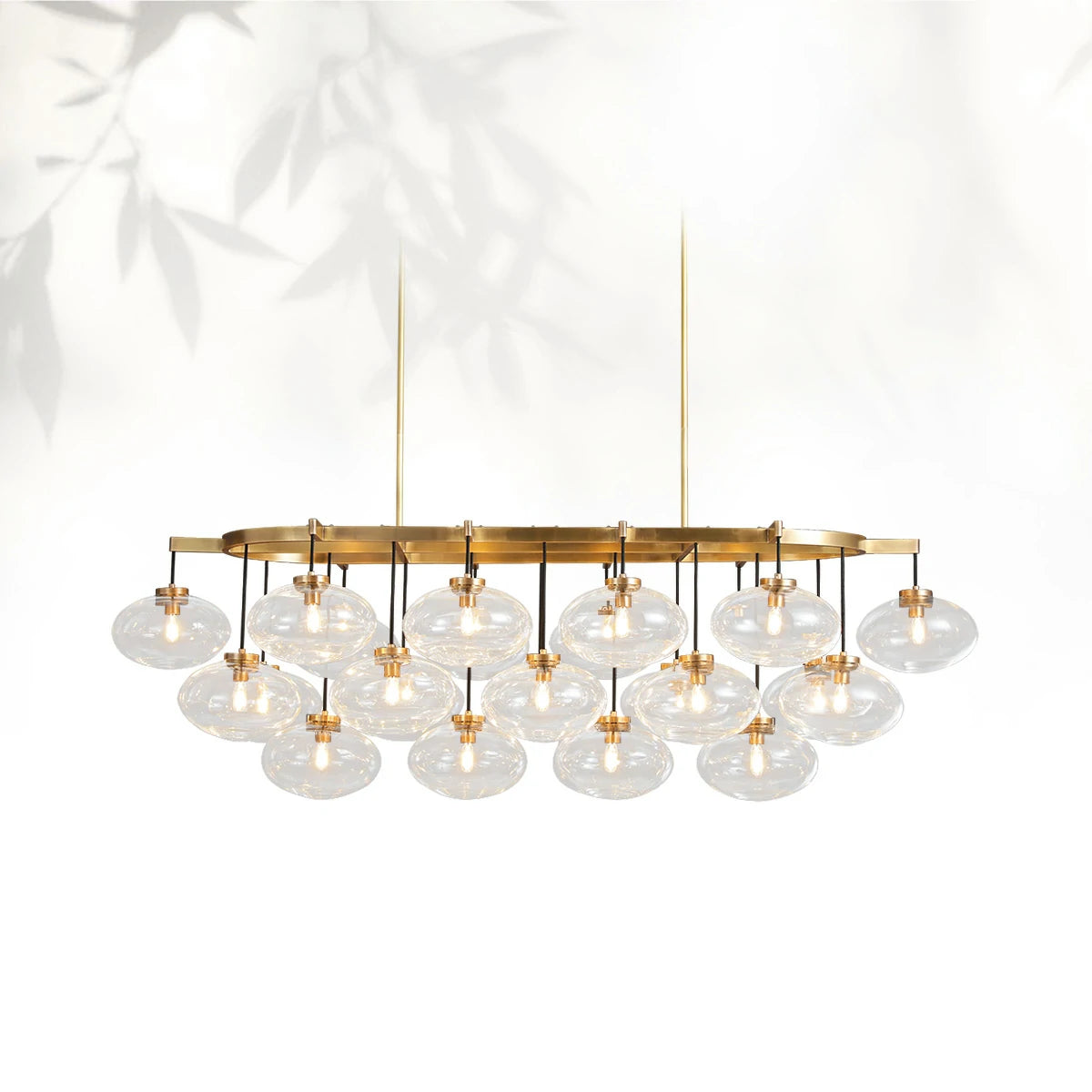 Cabrlet Clear Glass Linear Chandelier