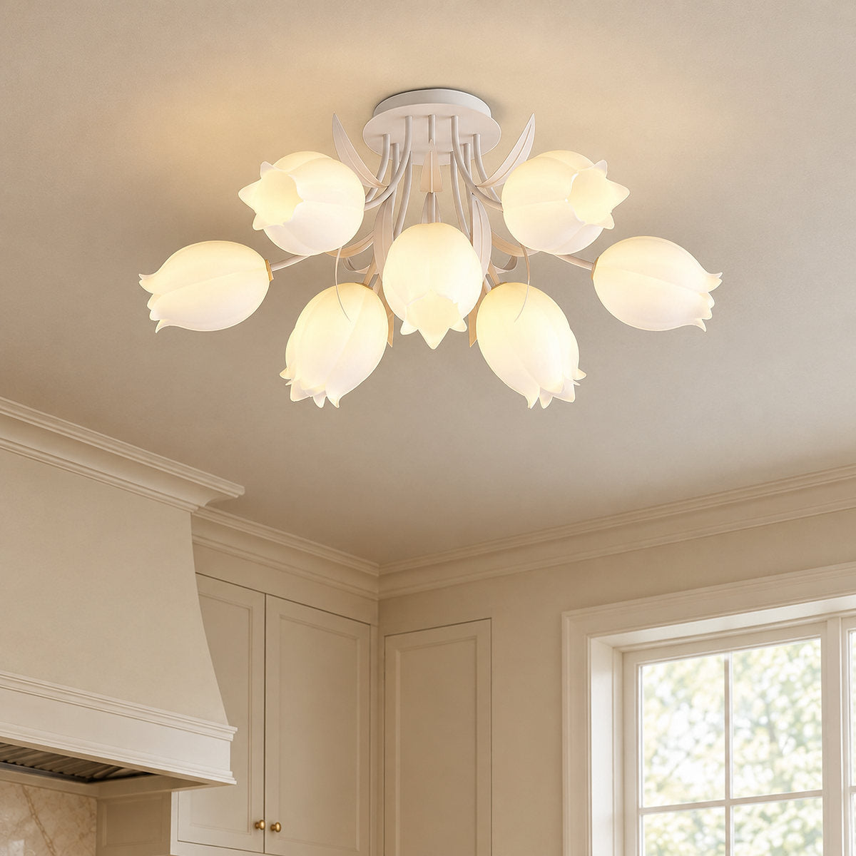 Tricolordeer Lily Flower Acrylic Ceiling Lamp