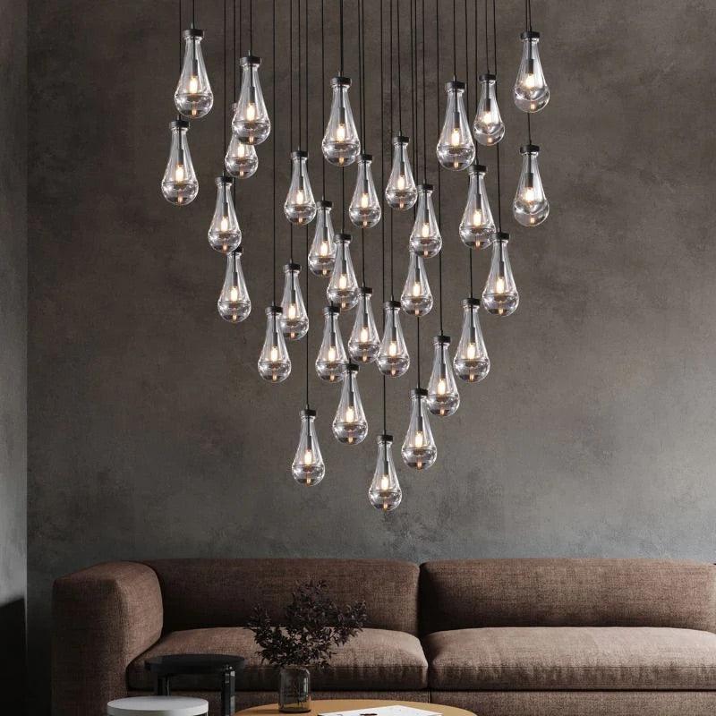 Soltaire Raindrop Round Chandelier 18"