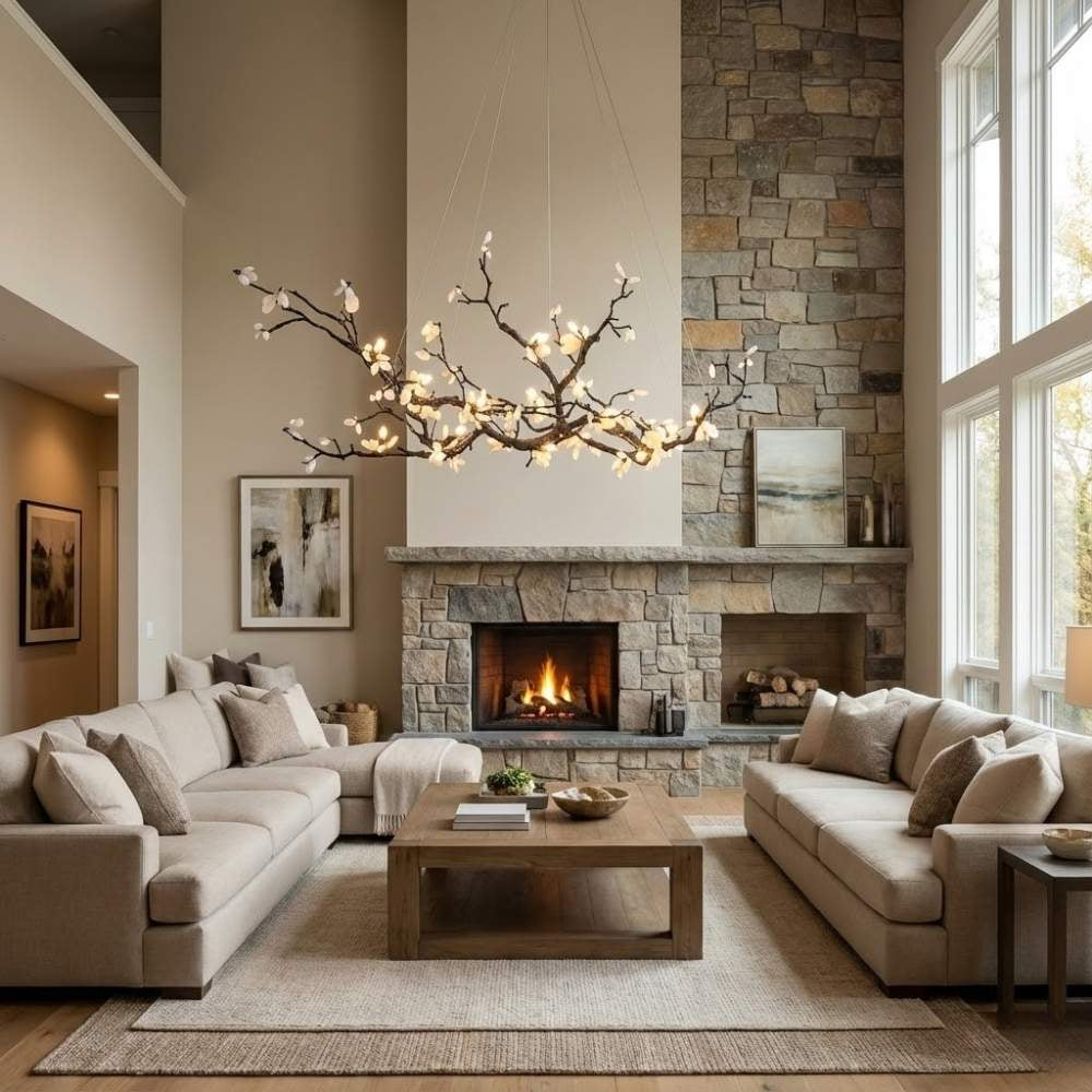 Barhed Tree Branch Chandelier
