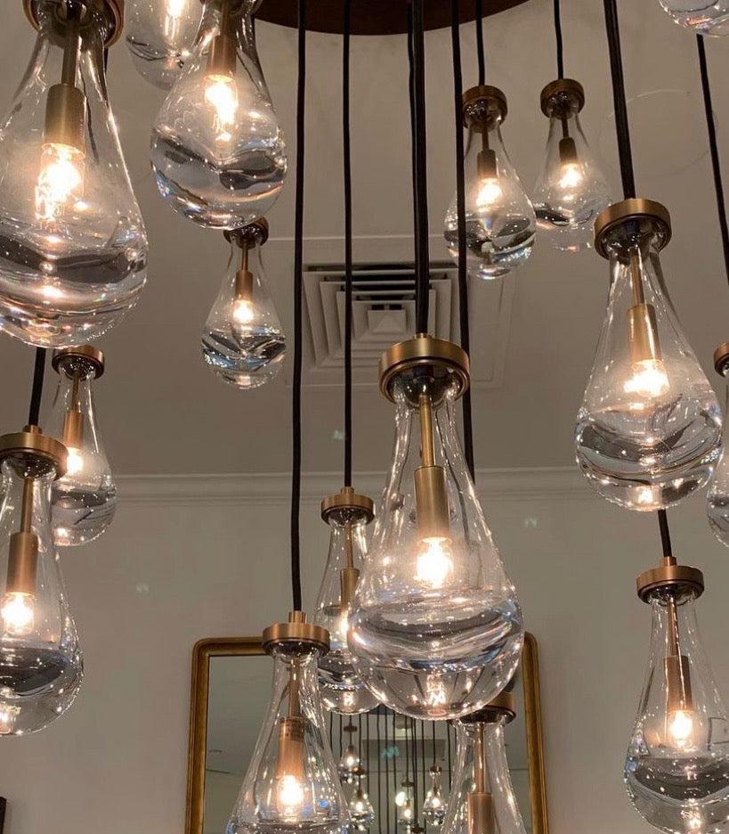 Soltaire Raindrop Round Chandelier 60"
