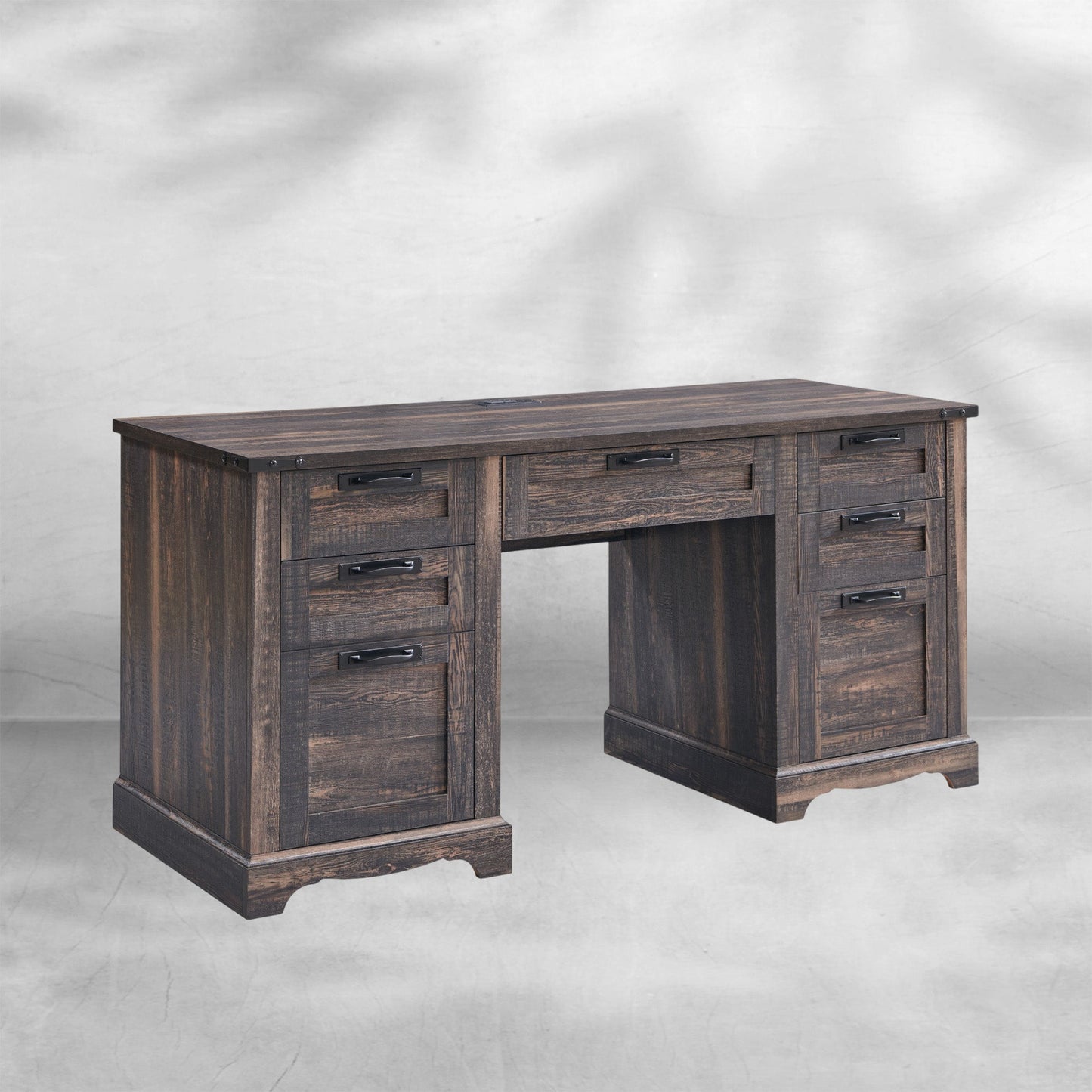Farmhouse Executive Desk 60" with Charging Station