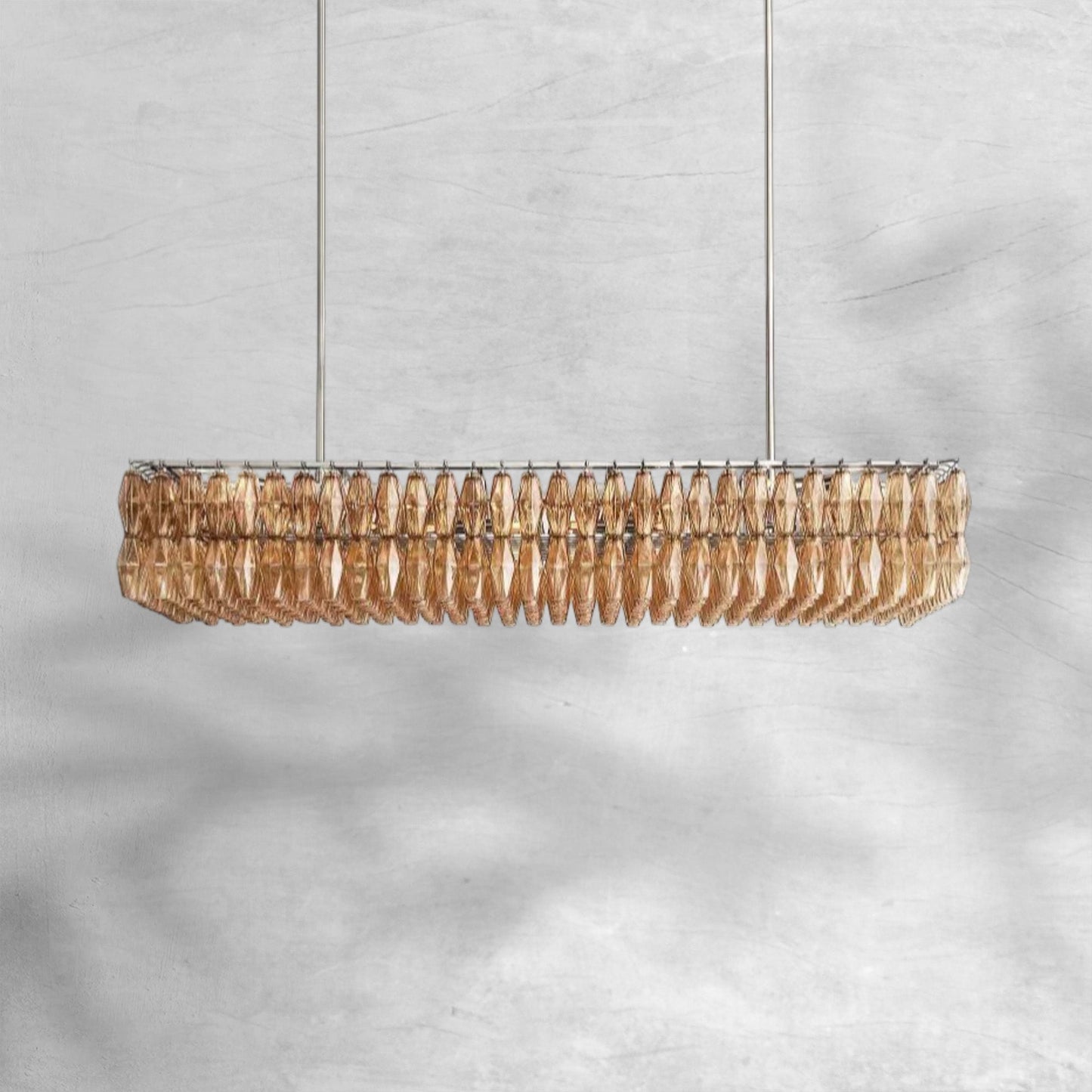 Cyra Glass Rectangular Chandelier