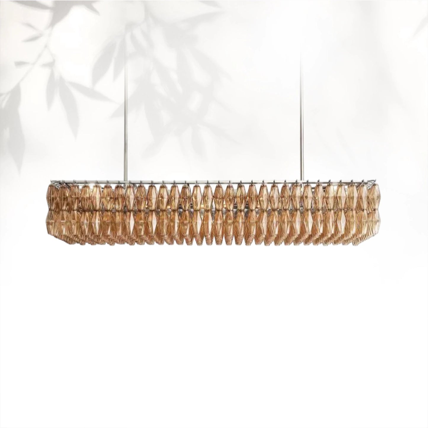 Chiaravalle Glass Rectangular Chandelier