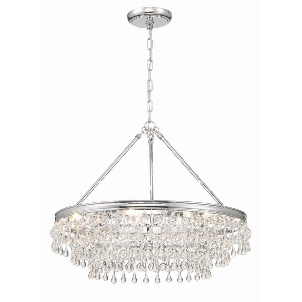 Calypso 25 Inch 6-Light Crystal Chandelier Lighting