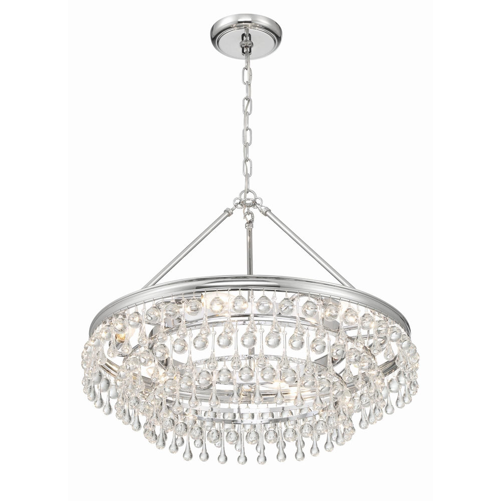 Calypso 25 Inch 6-Light Crystal Chandelier Lighting