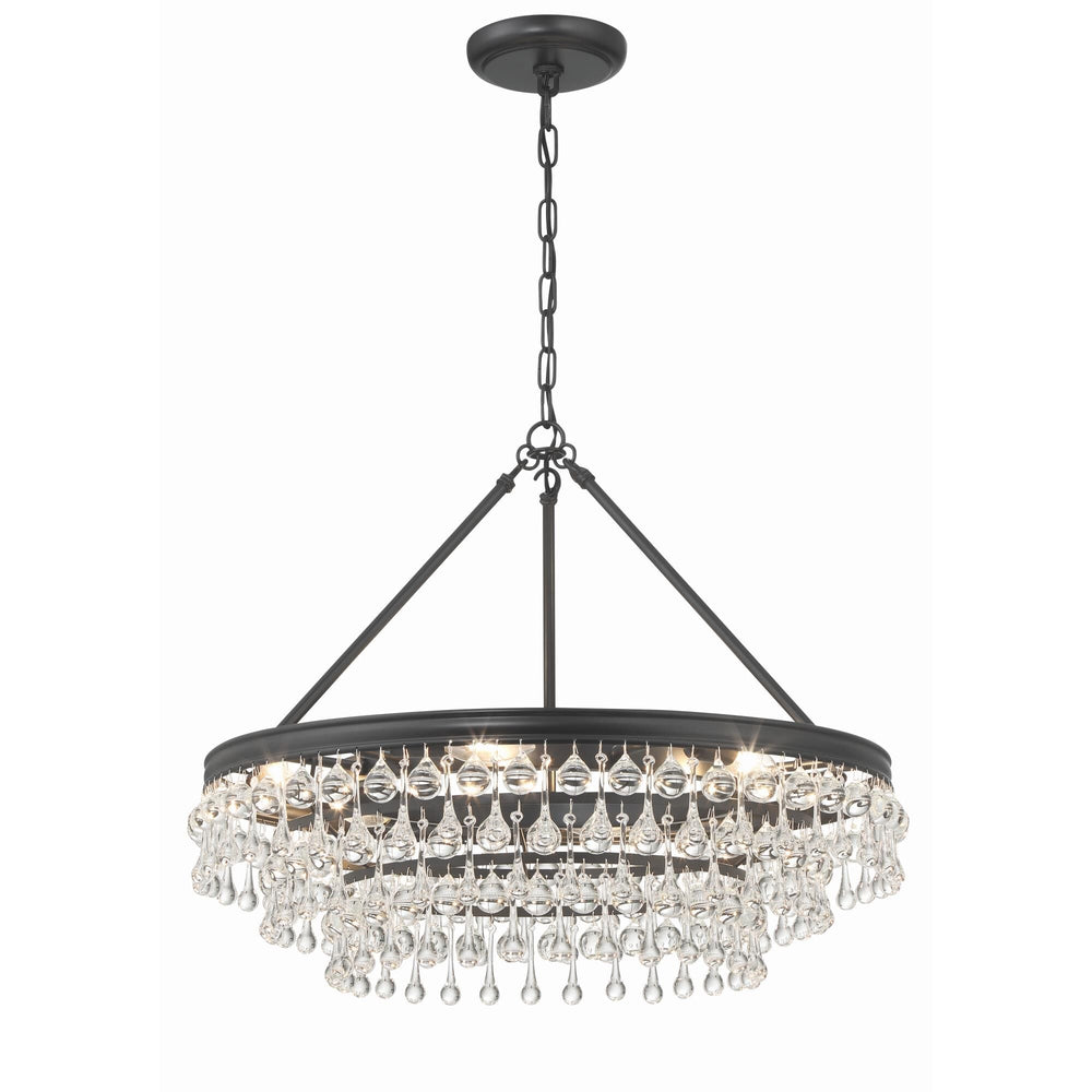 Calypso 25 Inch 6-Light Crystal Chandelier Lighting