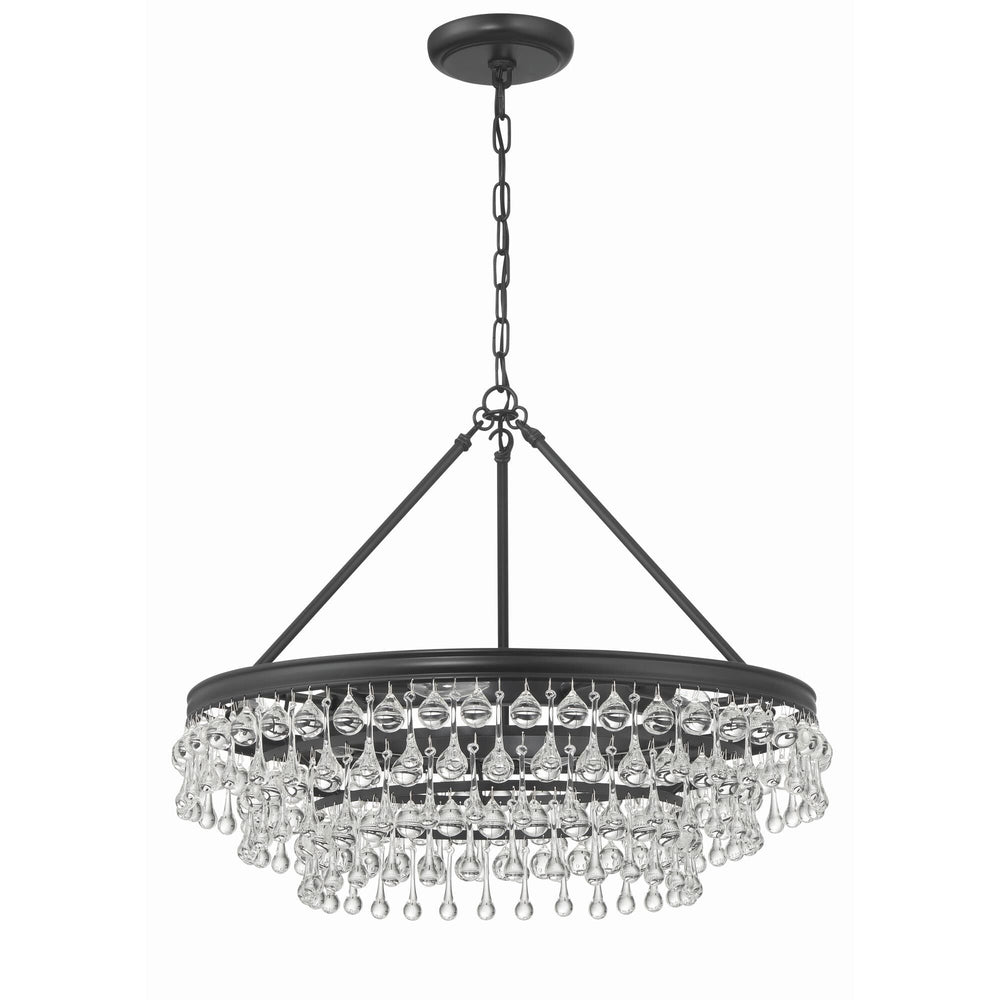 Calypso 25 Inch 6-Light Crystal Chandelier Lighting