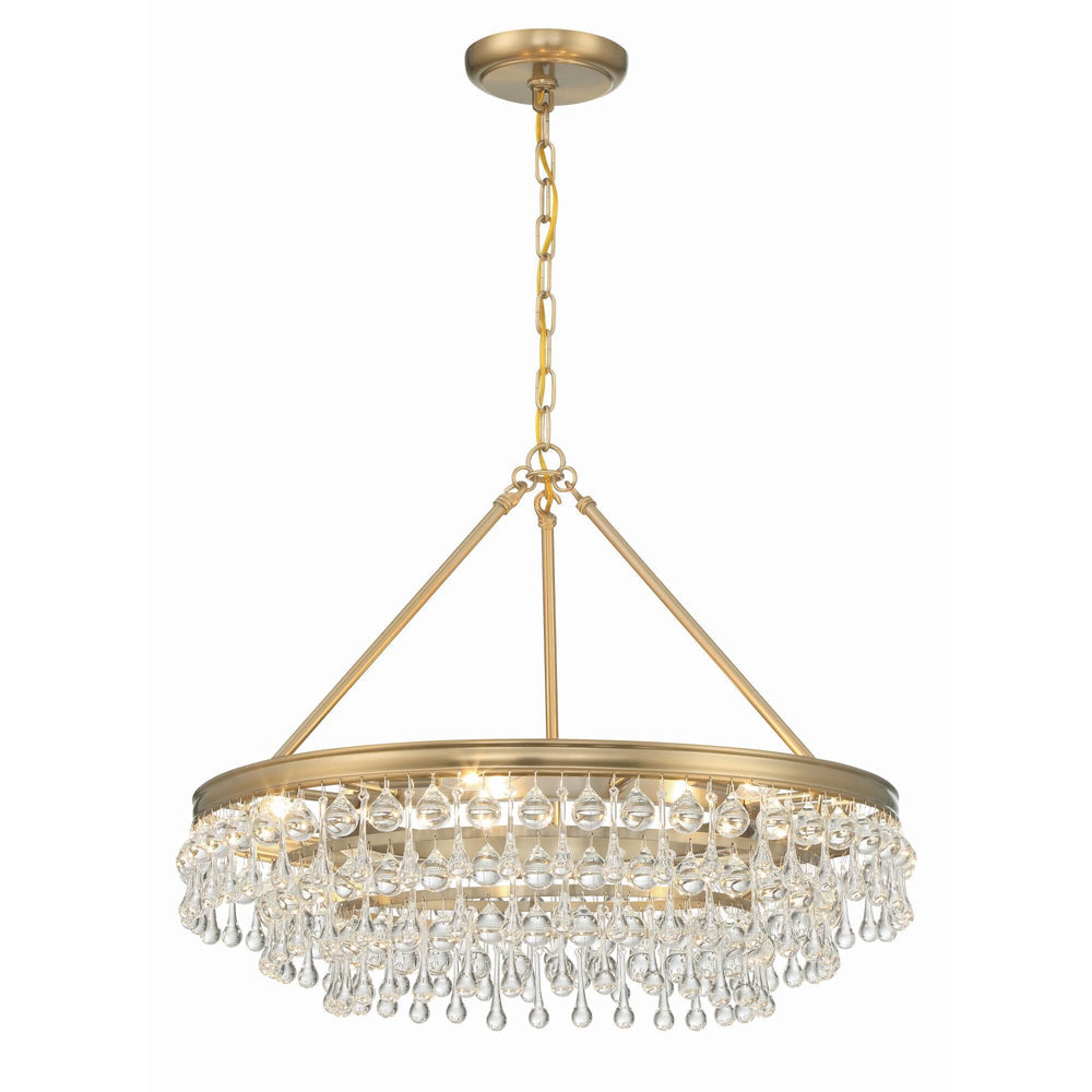 Calypso 25 Inch 6-Light Crystal Chandelier Lighting