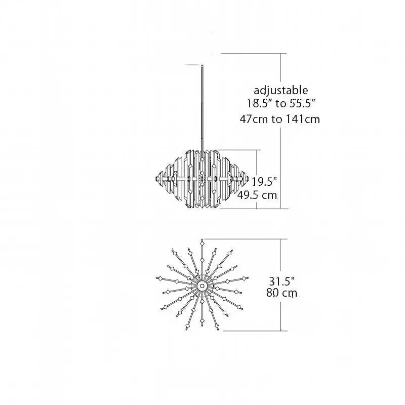 Facets 1-Light Kitchen Island LED Chandelier