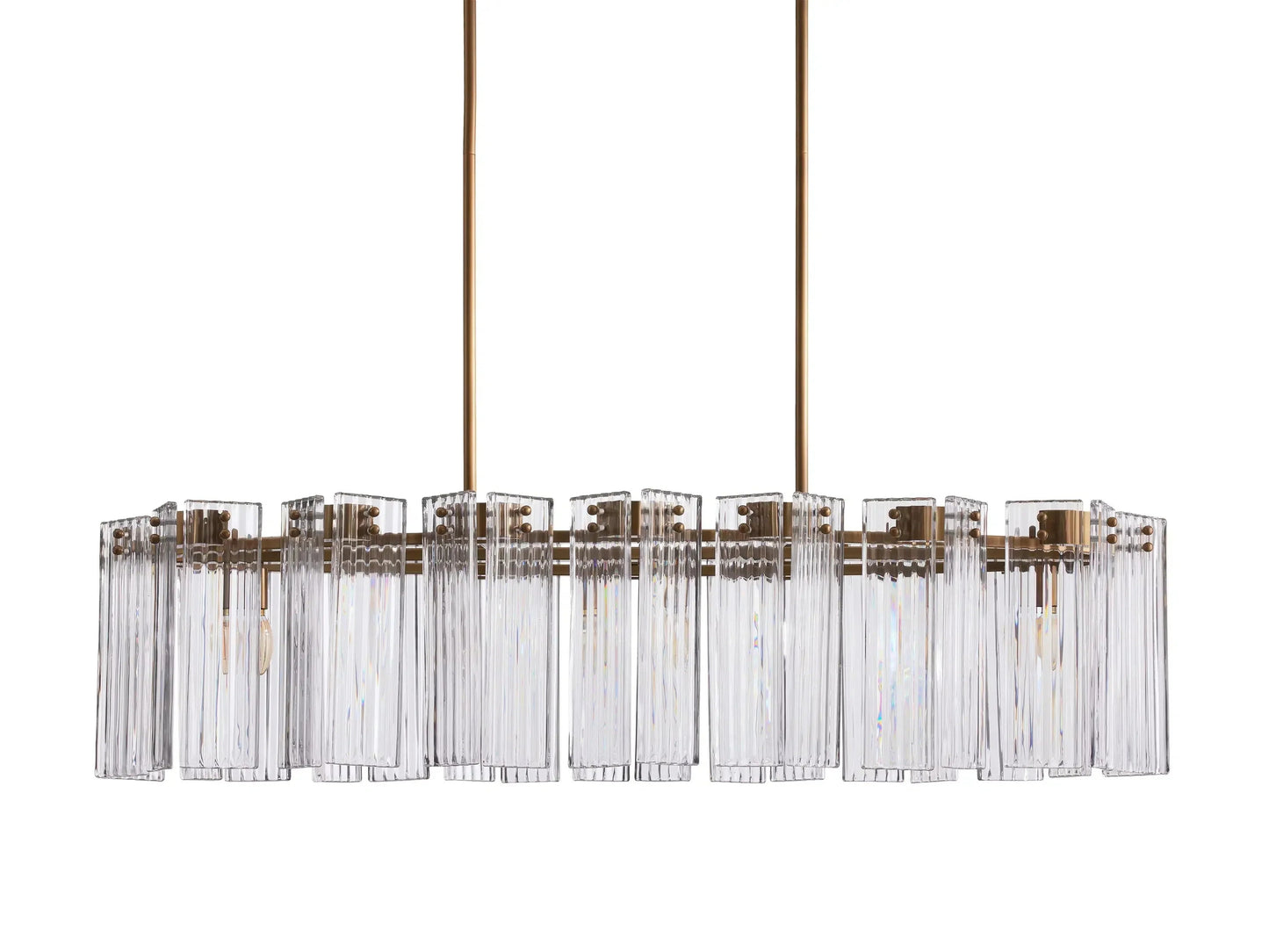 Delsie Oval Art Glass Chandelier