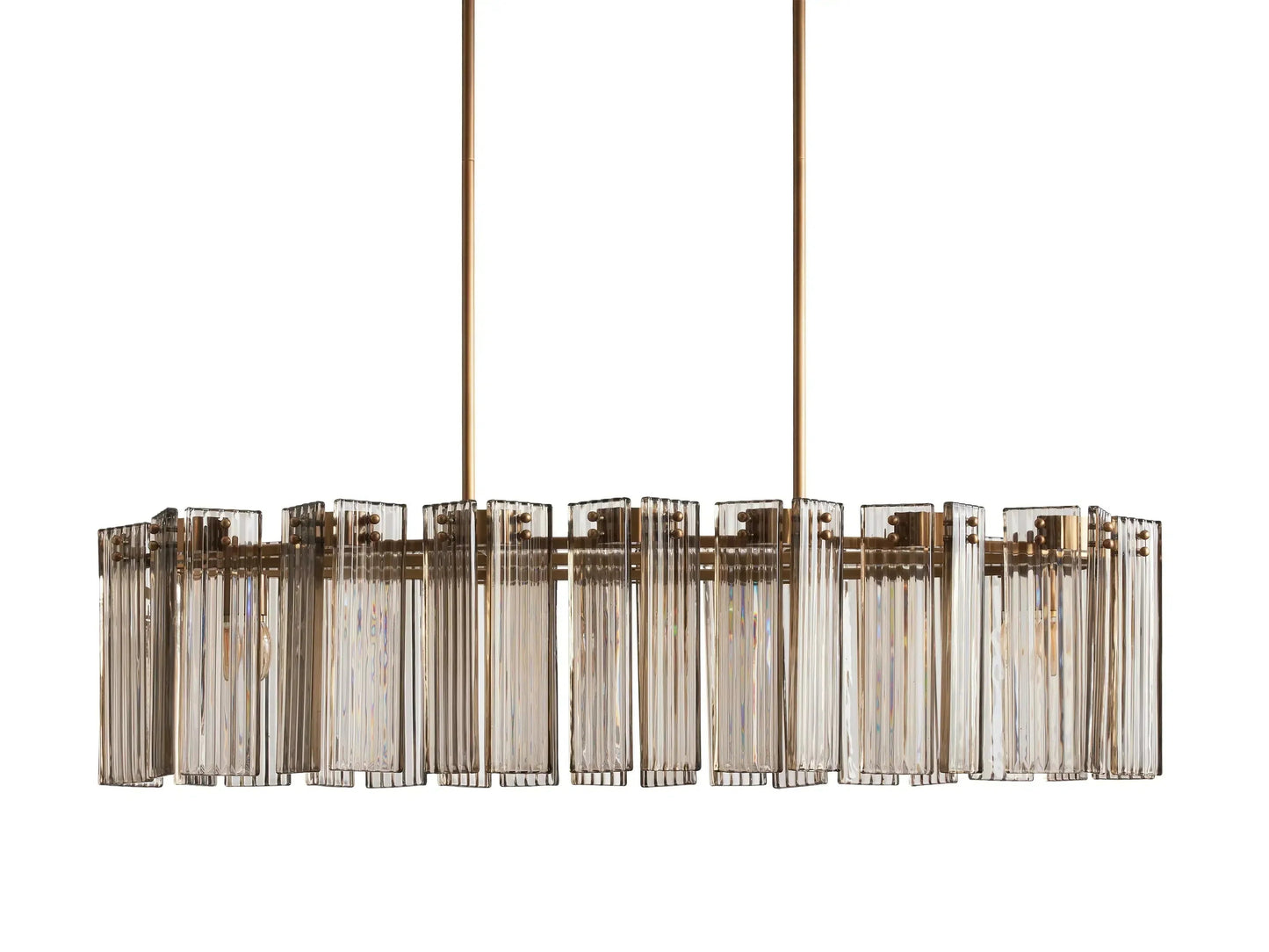Delsie Oval Art Glass Chandelier