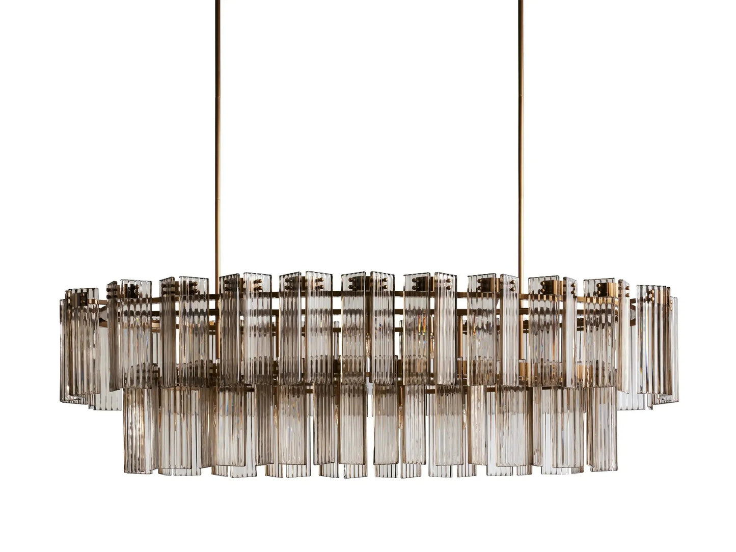 Delsie Oval Art Glass Chandelier