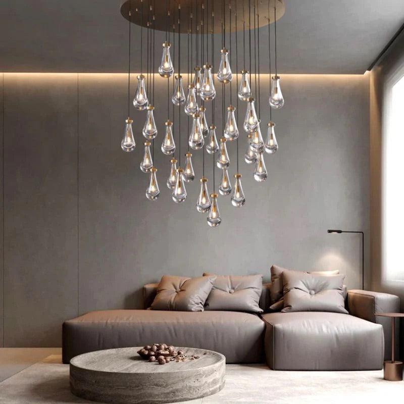 Soltaire Raindrop Round Chandelier 18"
