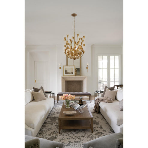 Flora 26 Inch 6 Light Chandelier