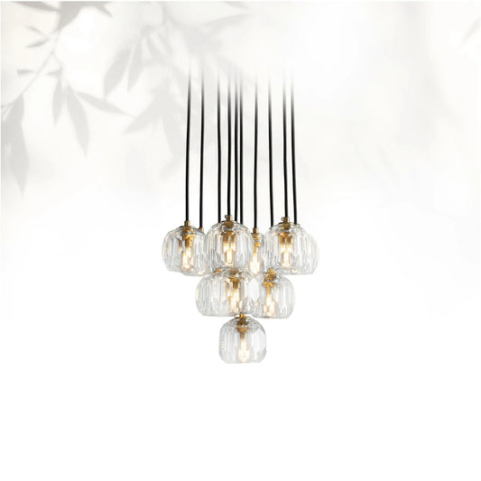 Boule Do Crystal Cluster Round Chandelier
