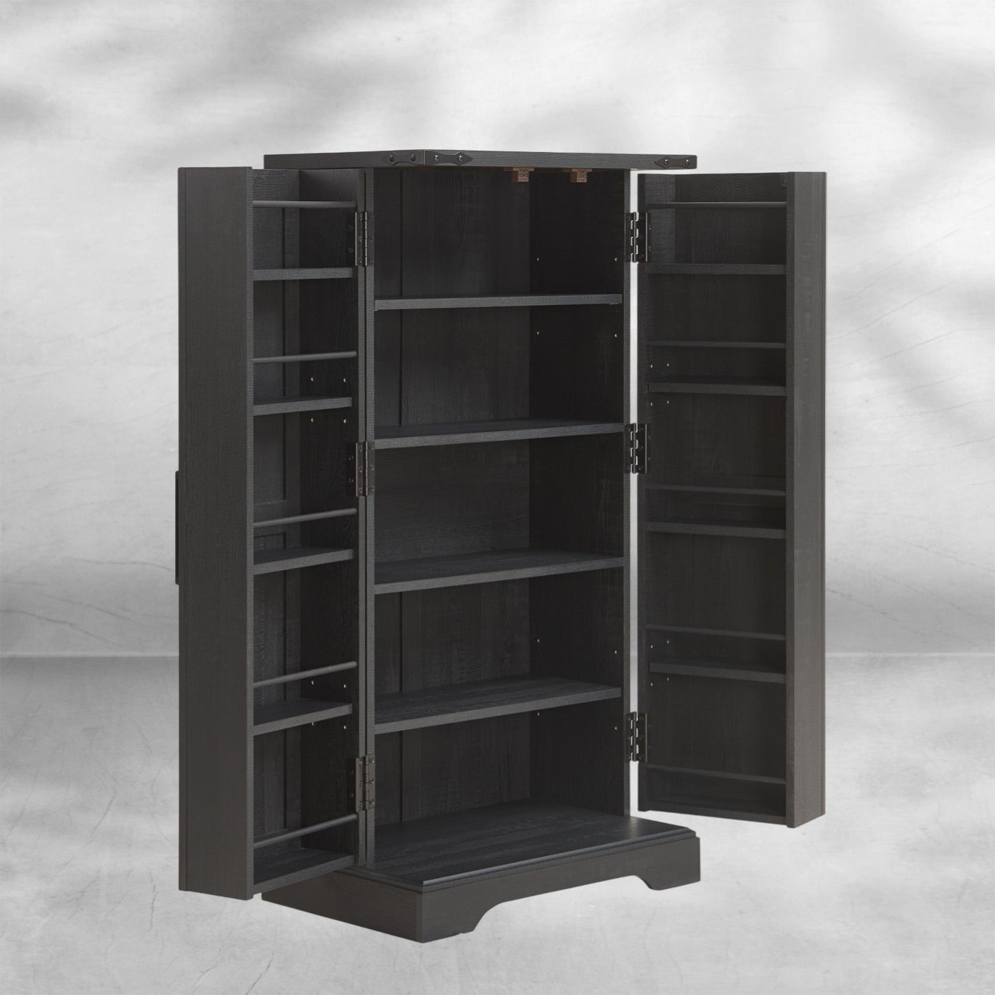 47" Wooden Storage Cabinet Farmhouse Pantry Organizer