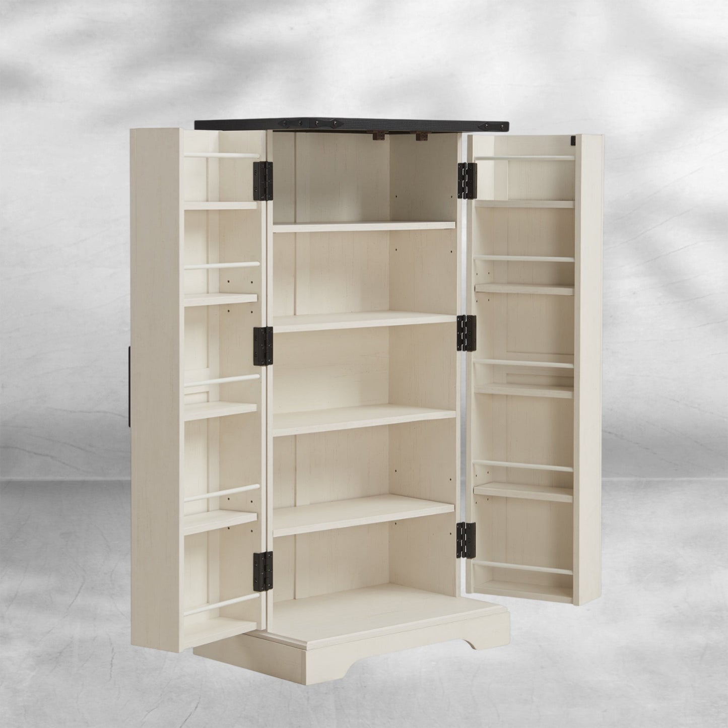 47" Wooden Storage Cabinet Farmhouse Pantry Organizer