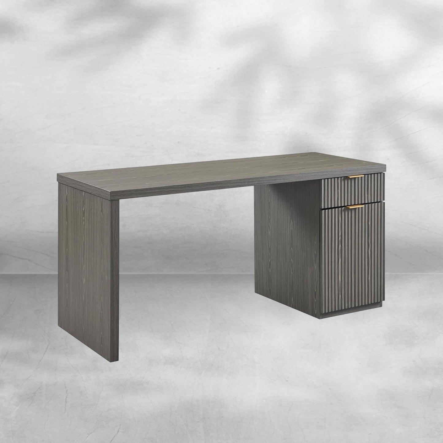 Modern 60" Executive Desk with Storage Cabinet and Drawer