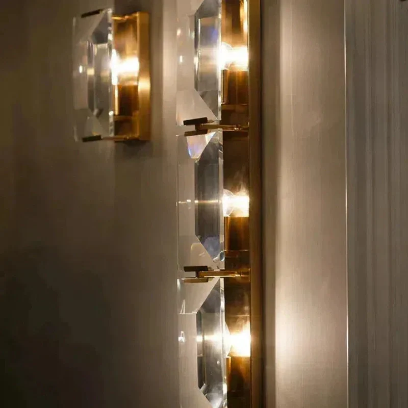Harlew Crystal Triple Wall Lamp
