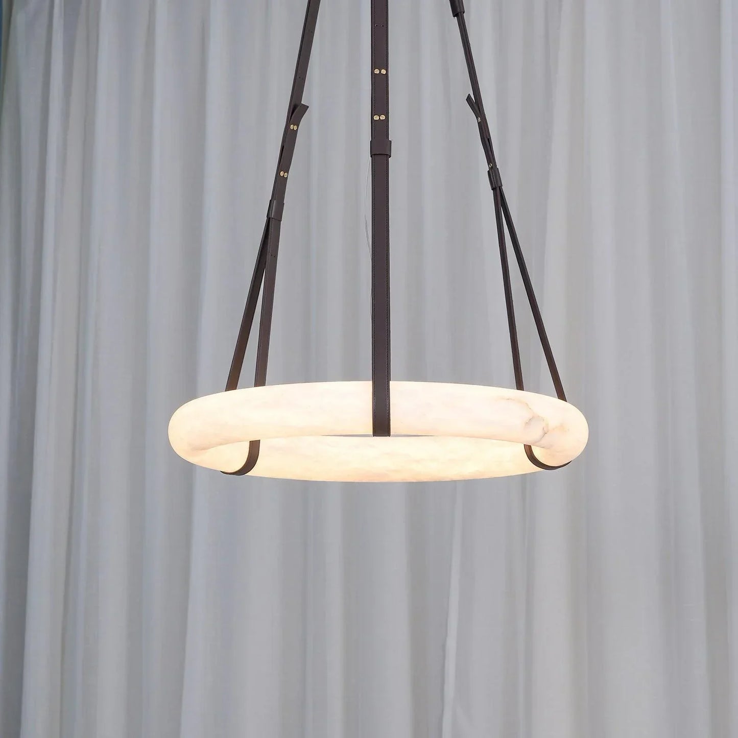 Modern Round Alabaster Chandelier for Living Room/Bedroom