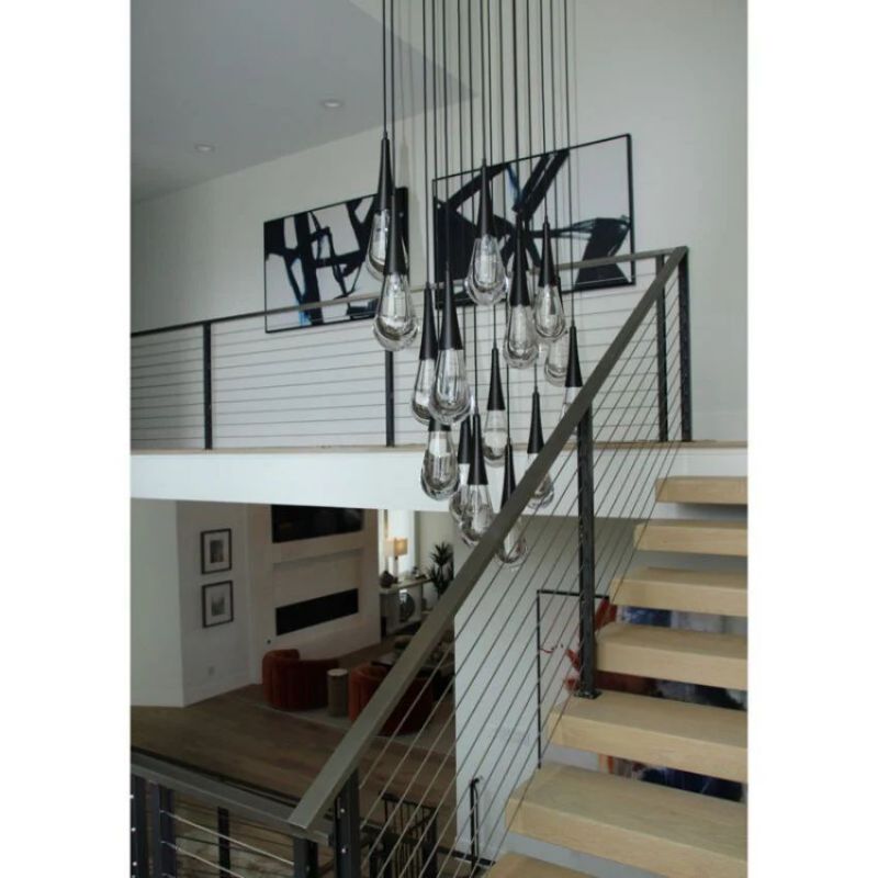 Soltaire Raindrop LED Square Chandelier