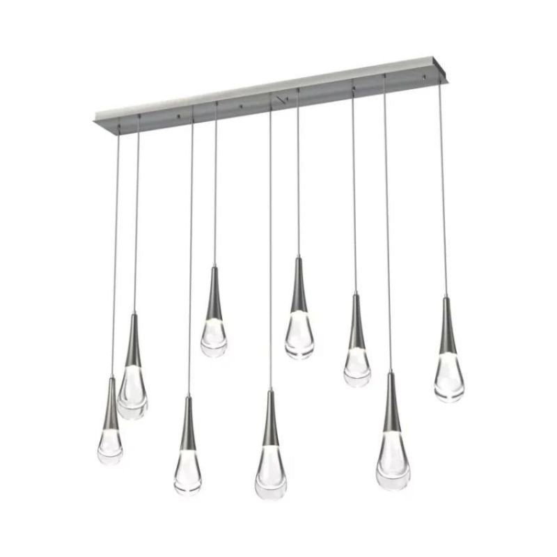 Soltaire Raindrop Glass Linear Chandelier