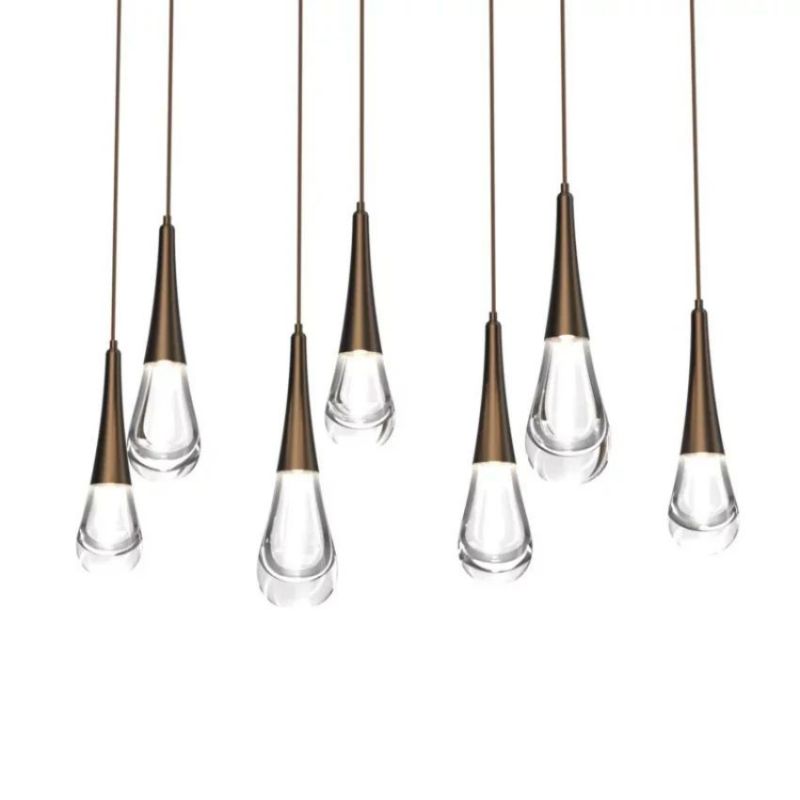 Soltaire Raindrop Glass Linear Chandelier