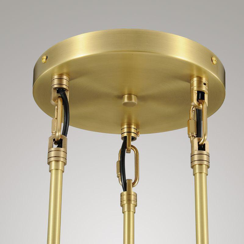 Soltaire Raindrop Round Chandelier 3-Light 8"