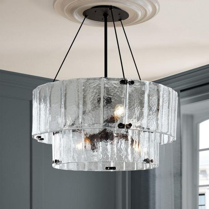 Womter 2 Tier Crystal Chandelier