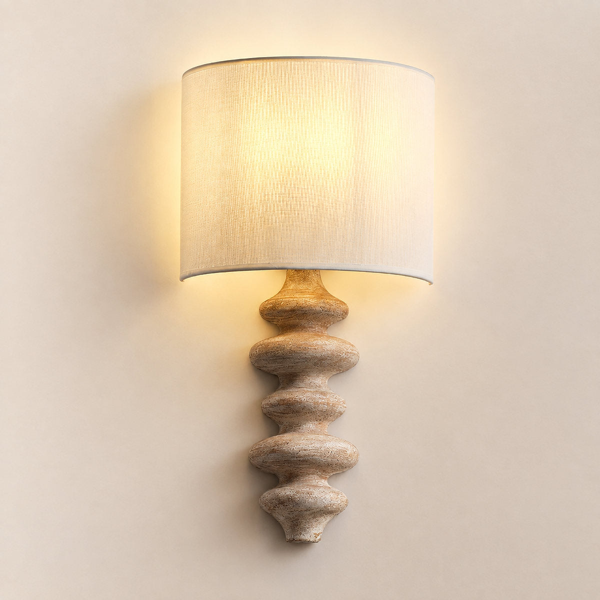 Fishbone Wall Lamp, L 11.8-Inch x W 6.3-Inch x H 20.9-Inch, Wood for Living Room