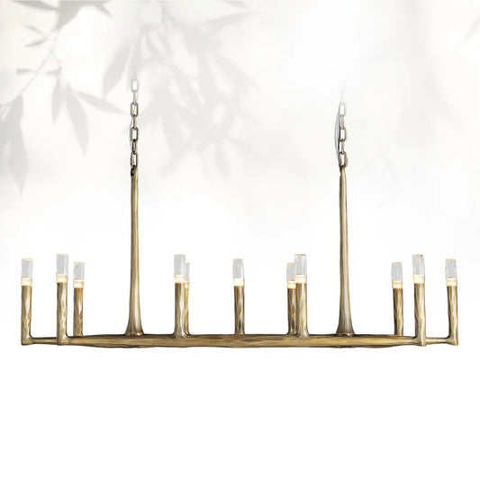 Thaddeas Forged Linear Chandelier 54"/72"/96"