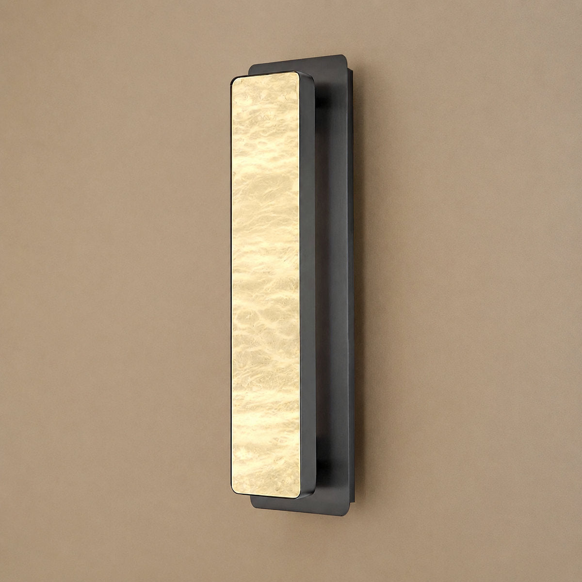 Velmora Alabaster Wall Lamp, 5.1-Inch x H 20.1-Inch, Gold & White, Warm Light for Living Room & Dining Room