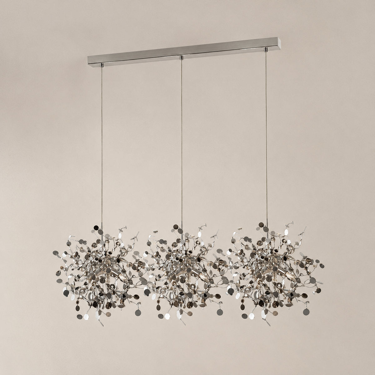 Tricolordeer Polished Disc Stainless Steel Pendant Lamp