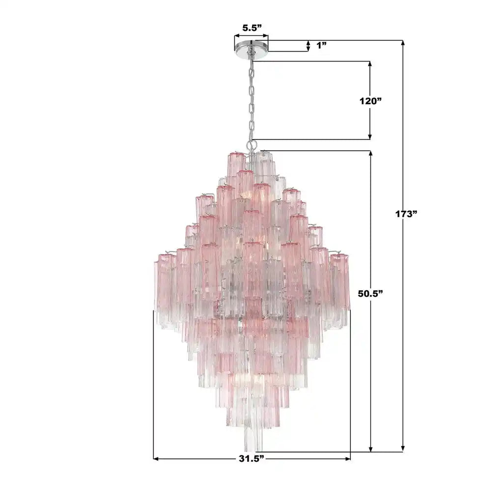Addis Diamond Chandelier 49''H