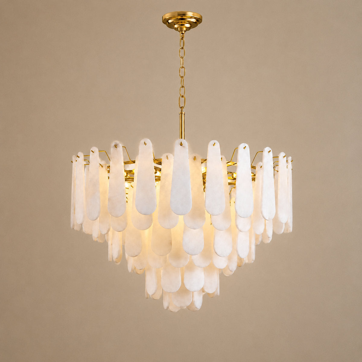 Tricolordeer Alabaster Petal Chandelier