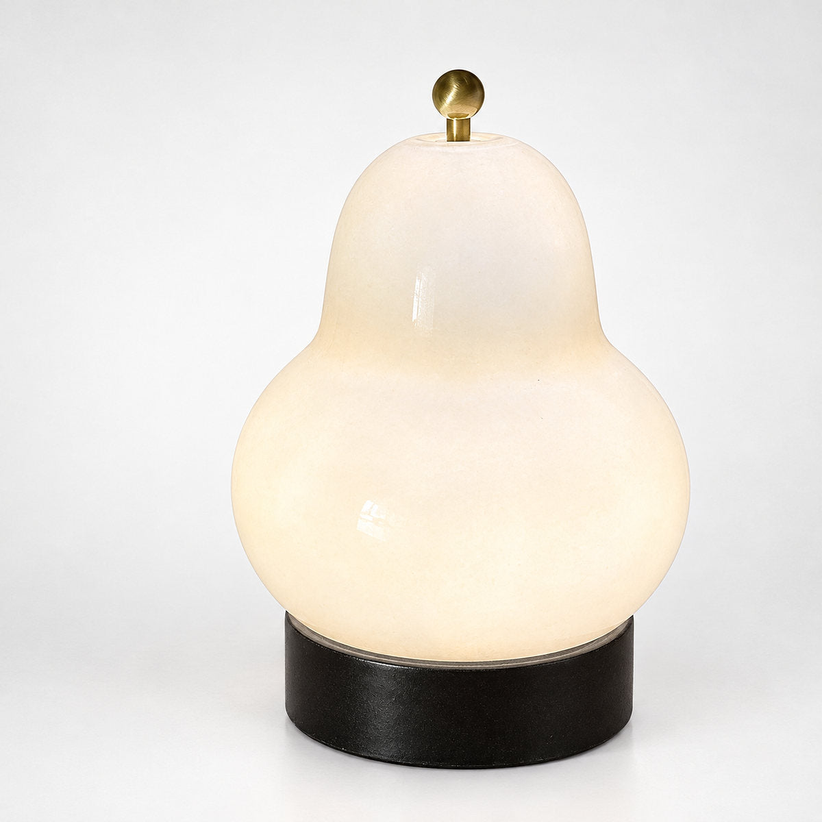 Rechargeable Three-Color Glass Table Lamp