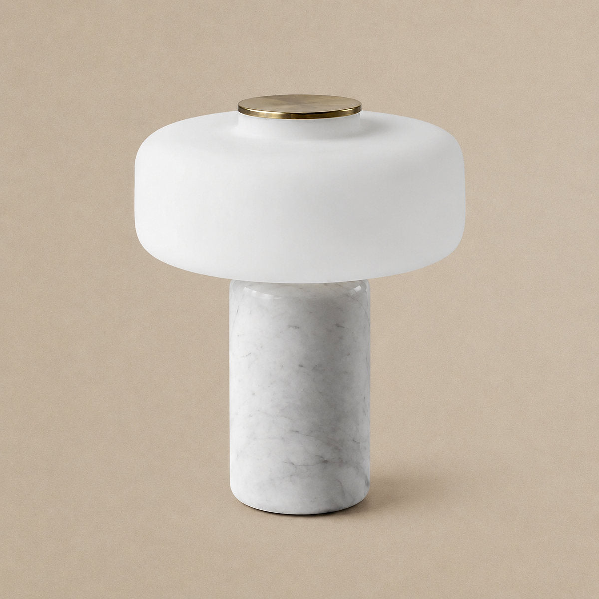 Tricolordeer Marble and Glass Table Lamp