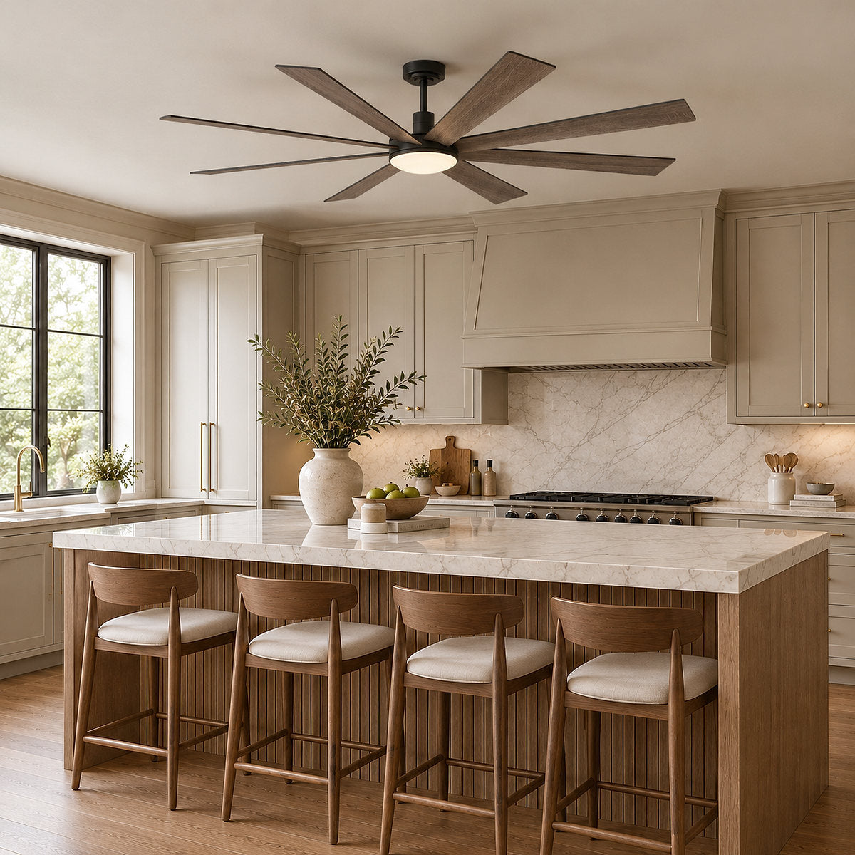 Modern 8-Blade Integrated LED Ceiling Fan