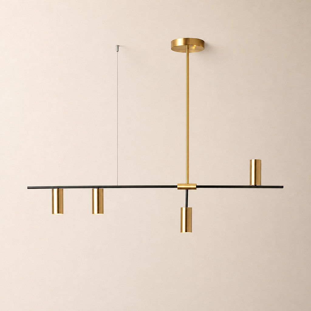 Modern Minimalist Linear Chandelier by Tricolordeer