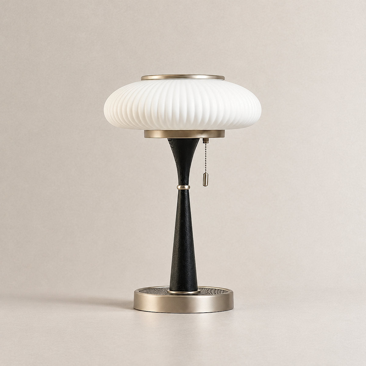 Mushroom-Cap Glass Plug-In Table Lamp