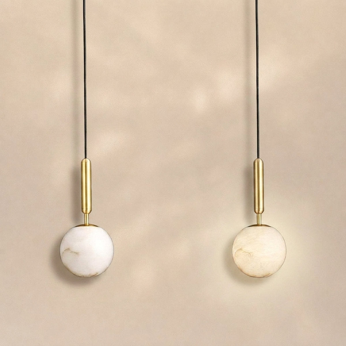 Alabaster Globe Pendant Light Collection for Dining Room & Living Room