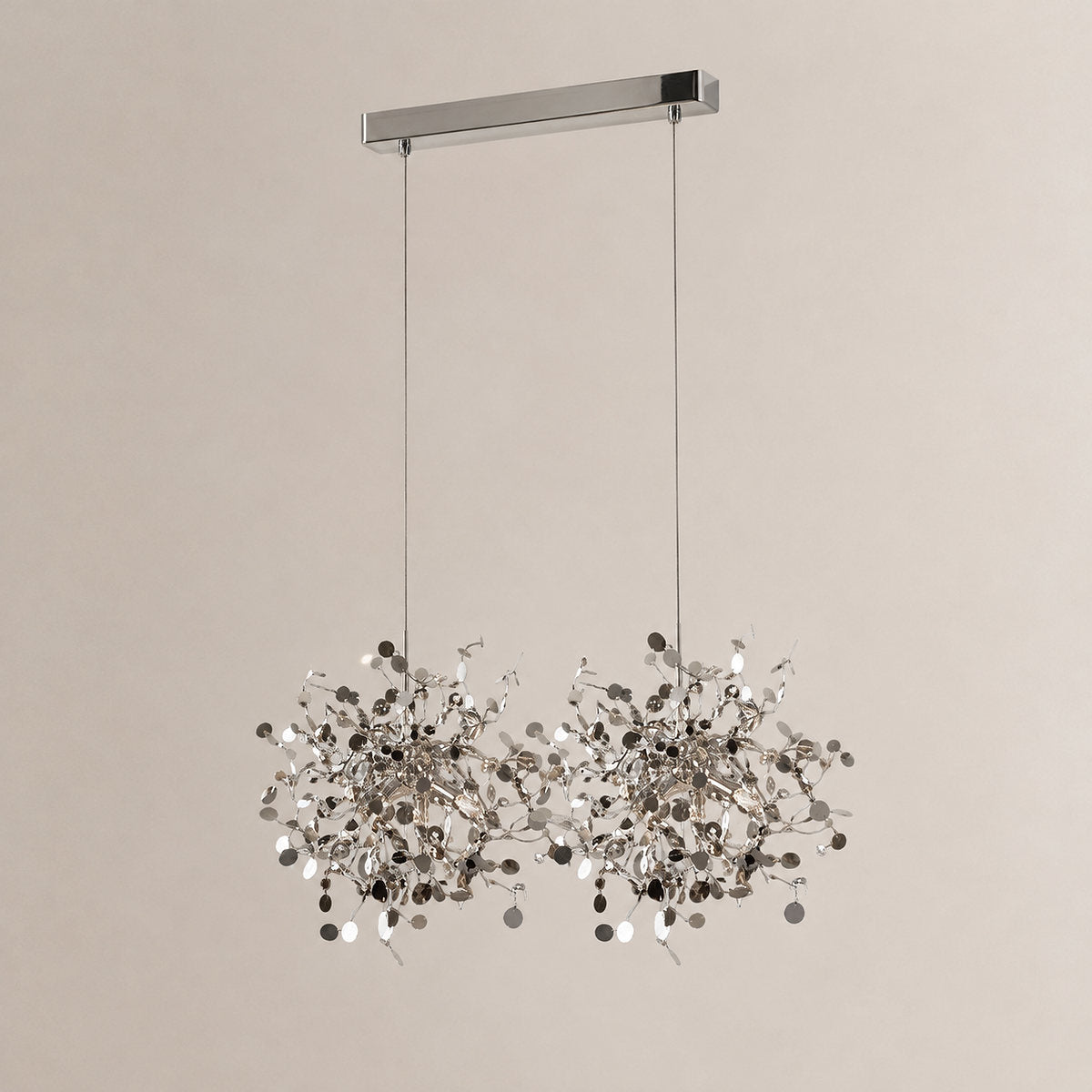 Tricolordeer Polished Disc Stainless Steel Pendant Lamp